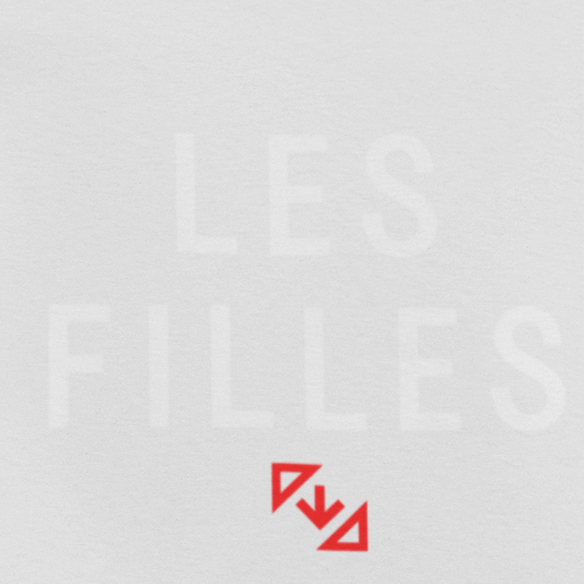 "Les Filles" long-sleeved top (White/White)